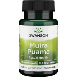 Swanson Muira Puama, 250 mg (10:1)- 60 Capsule Beneficii Radacina Muira Puama: imbunatateste functia erectila, faciliteaza crest