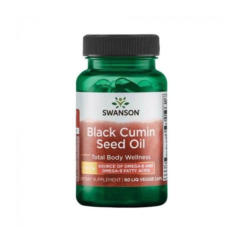 Swanson Black Cumin Seed Oil (ulei din semințe de chimen negru) 500 mg, 60 Capsule lichide Beneficii- Susține sănătatea digestiv