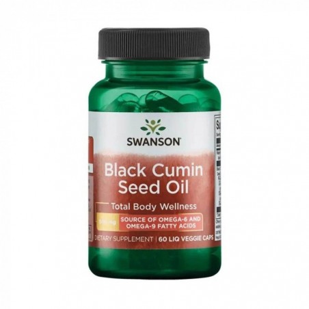 Swanson Black Cumin Seed Oil (ulei din semințe de chimen negru) 500 mg, 60 Capsule lichide