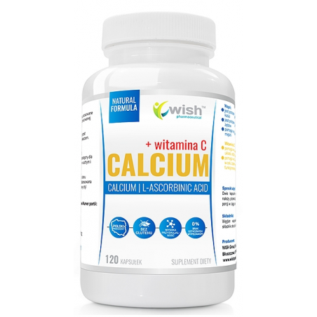 Wish Pharmaceutical, Calcium + Vitamin C - 120 Capsule