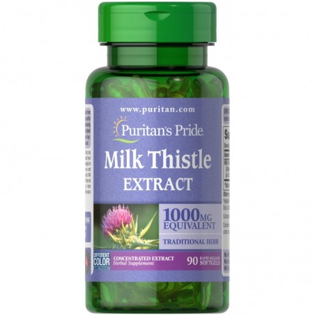 Puritan Pride, Milk Thistle 4:1 Extract 1000mg - 90 capsule