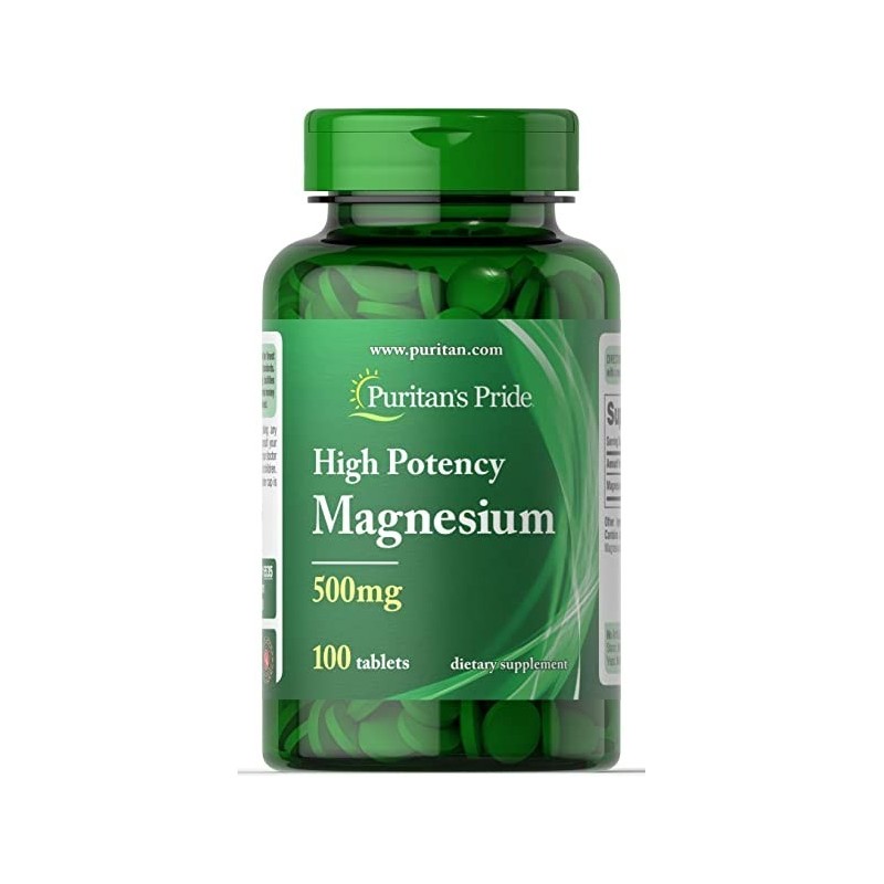 High Potency Magnesium - 500mg - 100 tablete (Magneziu de inalta potenta) Beneficii magneziu- ajuta la scaderea tensiunii arteri