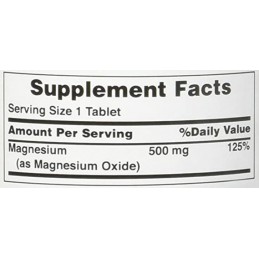 High Potency Magnesium - 500mg - 100 tablete (Magneziu de inalta potenta) Beneficii magneziu- ajuta la scaderea tensiunii arteri