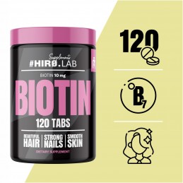 Biotin 10mg - 120 tablete (sustine pielea, parul si unghiile, sprijina mentinerea unui metabolism energetic adecvat) BENEFICII B