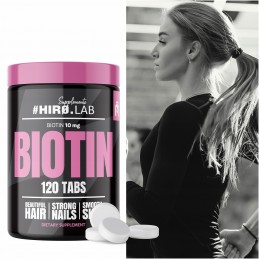 Biotin 10mg - 120 tablete (sustine pielea, parul si unghiile, sprijina mentinerea unui metabolism energetic adecvat) BENEFICII B