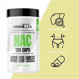 NAC 800mg - 120 capsule (impotriva radicalilor liberi si a stresului oxidativ, creste nivelul de glutation) BENEFICII NAC (N-Ace