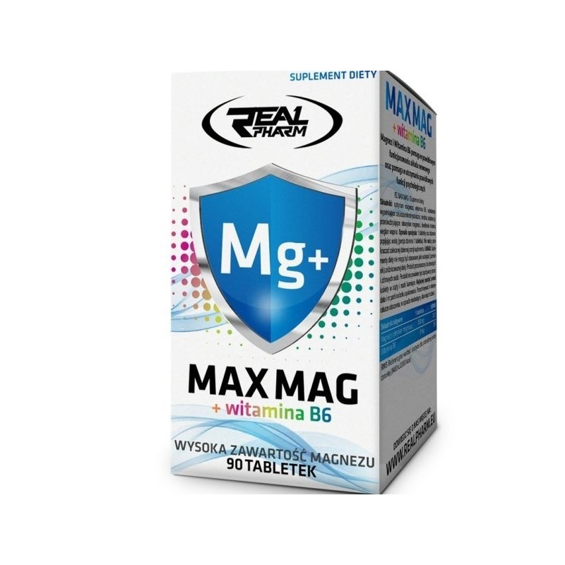 Max Mag + B6 - 90 tablete (tensiune arteriala, echilibrul hidratarii, contractii musculare, conducta impulsului nervos) BENEFICI