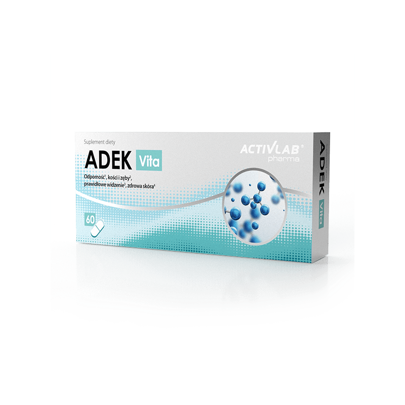 Activlab Adek Vita - 60 Capsule Beneficii ADEK: Vitamina A contribuie la mentinerea metabolismului normal al fierului, mentinere