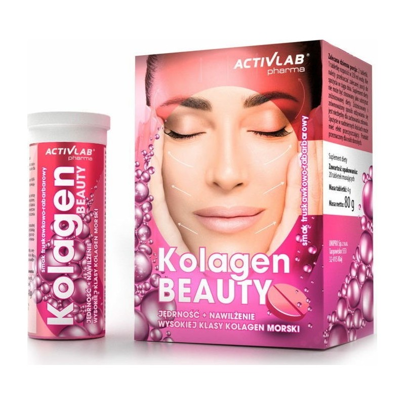 Kolagen Beauty - 20 tablete, Protectie impotriva semnelor de imbatranire, Piele neteda, Imbogatit cu acid hialuronic Proprietati