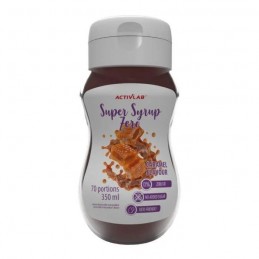 Super Syrup Zero - 350ml - Caramel SUPER SYRUP ZERO este un sirop delicios cu conținut redus de calorii, fără grăsimi sau zahăr 