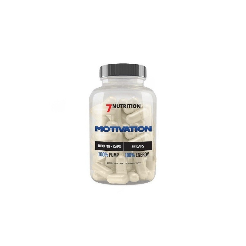 7 Nutrition Motivation 750 mg- 96 capsule (constructie a masei musculare) BENEFICII- cea mai optima combinatie a celor mai impor