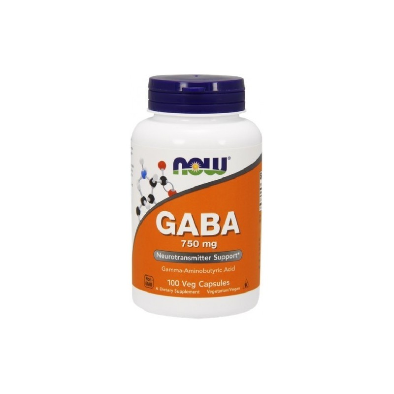 GABA 750mg - 100 capsule (suport pentru sistemul nervos, poate reduce manifestarile depresive si de anxietate) Beneficii GABA: p