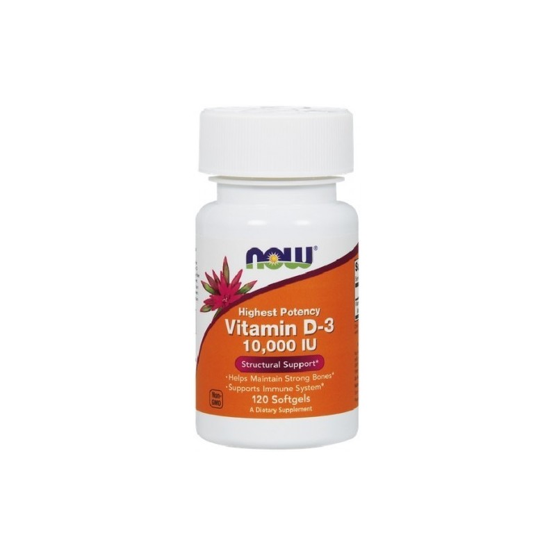 Vitamin D3-10000 IU - 120 capsule moi (creste rezistenta organismului, asigura o dezvoltare corespunzatoare a oaselor) BENEFICII