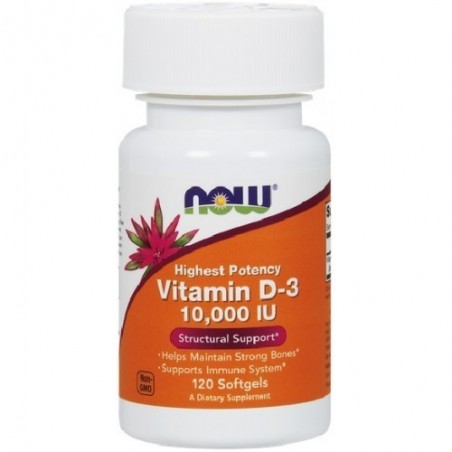 Now Foods Vitamin D3-10000 IU - 120 capsule moi