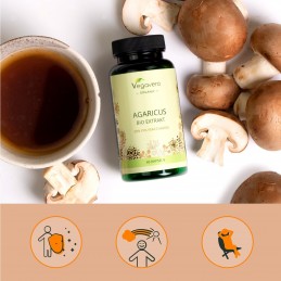 Organic Agaricus 600 mg, 60 Capsule,  sustinerea sistemului imunitar, mentinerea sanatatii aparatului cardiovascular BENEFICII A