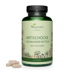 Artichocke + Black Radish, 90 Capsule (Anghinare si Ridiche neagra), imbuntateste sanatatea inimii, regleaza tensiunea arteriala