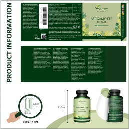 Bergamot Extract 625 mg, 120 Capsule, poate reduce nivelul de cortizol (hormonul stresului), favorizeaza veselia BENEFICII BERGA