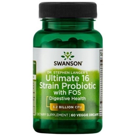 Swanson Ultimate 16 Strain Probiotic with Fos - 60 Capsule