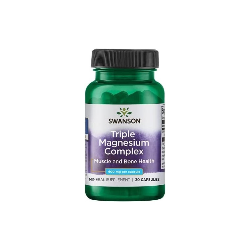 Triple Magnesium Complex 400mg - 30 caps (ajuta la eliminarea metalelor grele din organism, cresterea performantelor sportive) B