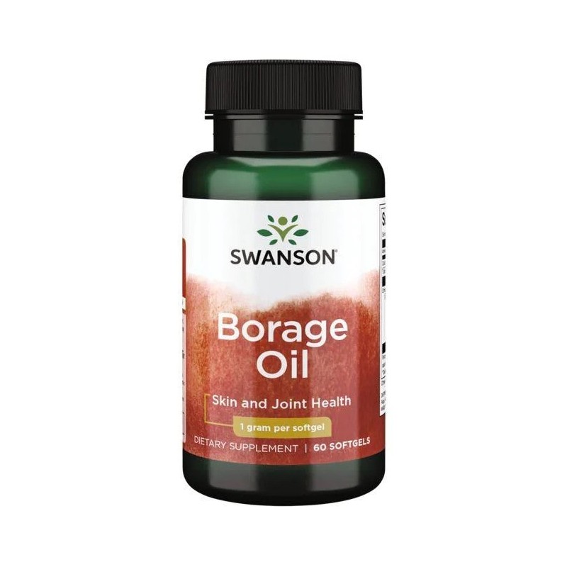 Borage Oil - 1000 mg, 60 capsule (furnizeaza proprietati antiinflamatorii, poate scadea simptomele artritei) BENEFICII ULEI DE B