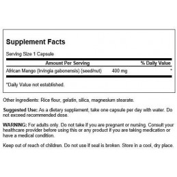 Full Spectrum African Mango 400mg - 60 capsule (ajuta la pierderea in greutate, poate scadea colesterolul) BENEFICII MANGO AFRIC
