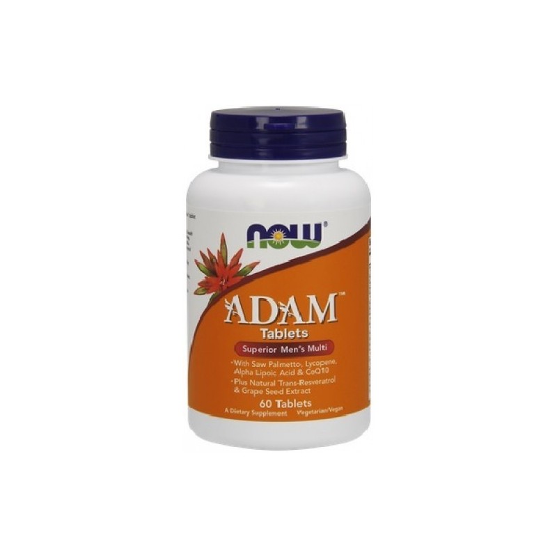 Now Foods Adam - 60 tablete (Supliment alimentar destinat barbatilor) BENEFICII ADAM: sustine sistemul imunitar si pe cel nervos