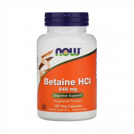 Now Foods Betaine HCl 648mg - 120 capsule