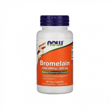 Now Foods Bromelaina 2400 GDU, 500 mg, 60 capsule