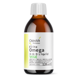 Elite OMEGA 3-6-9 liquid VEGE 120 ml, contribuie la functionarea normala a inimii BENEFICII OMEGA 3-6-9- contribuie la functiona