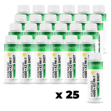 OstroVit Vitamin D3 4000 + K2 MK-7 Shot 25 x 100 ml