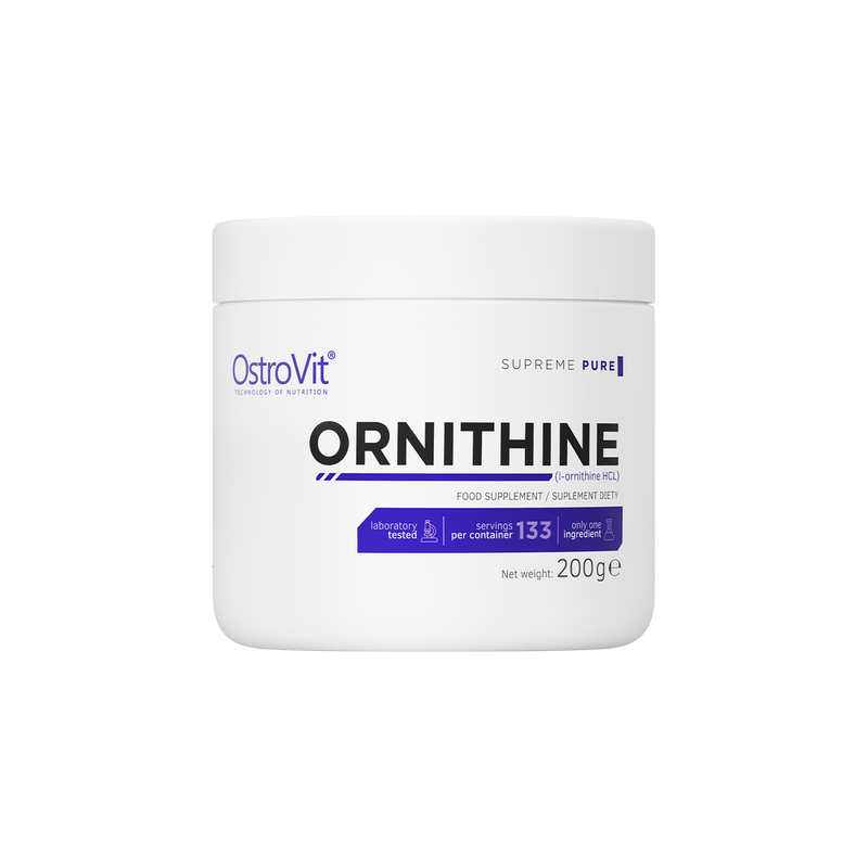 OstroVit Supreme Pure Ornithine pudra 200 grame BENEFICII ORNITINA- Initiaza eliberarea hormonului de crestere in organism, ceea