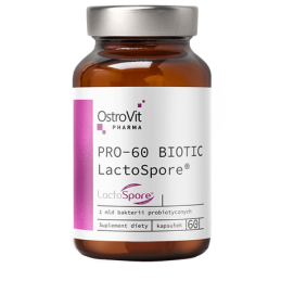 PRO-60 BIOTIC LactoSpore, contribuie la atenuarea simptomelor aparute din cauza unei flore intestinale gresite OstroVit Pharma P