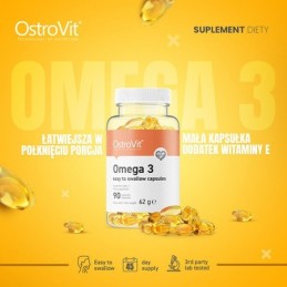 Omega 3 Easy to Swallow, 90 capsule, poate sustine sistemul cardiovascular si sistemul nervos Ce este OstroVit Omega 3 EASY TO S