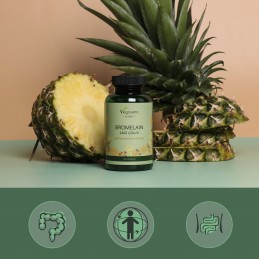 Supliment alimentar Bromelain, 500 mg, 90 Capsule, Vegavero Beneficii Bromelain: sprijina sanatatea sinusurilor si promoveaza ra