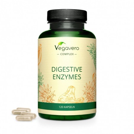 Vegavero Digestive Enzymes Complex, 120 Capsule (Complex de enzime digestive)