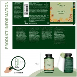 Supliment alimentar Guggul Extract 520 mg, 120 Capsule, Vegavero BENEFICII GUGGUL- folosit de mii de ani in cultura ayurvedica p