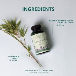 Supliment alimentar Organic Silicium, 120 Capsule (Siliciu Organic), Vegavero BENEFICII SILICIU: are un efect de intinerire asup