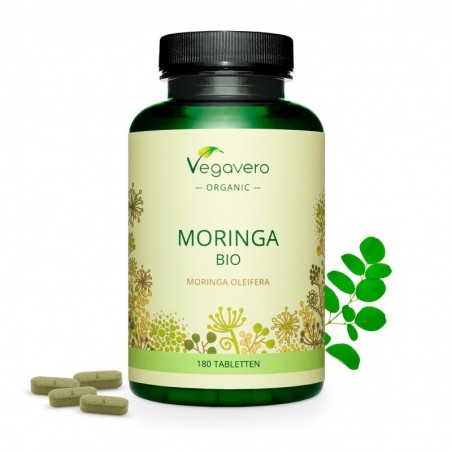 Vegavero Organic Moringa Oleifera, 1000 mg, 180 Tablete