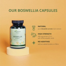 Supliment alimentar Boswellia Extract, 500 mg, 120 Capsule, Vegavero Beneficii Boswellia: antiinflamator puternic si natural, fa