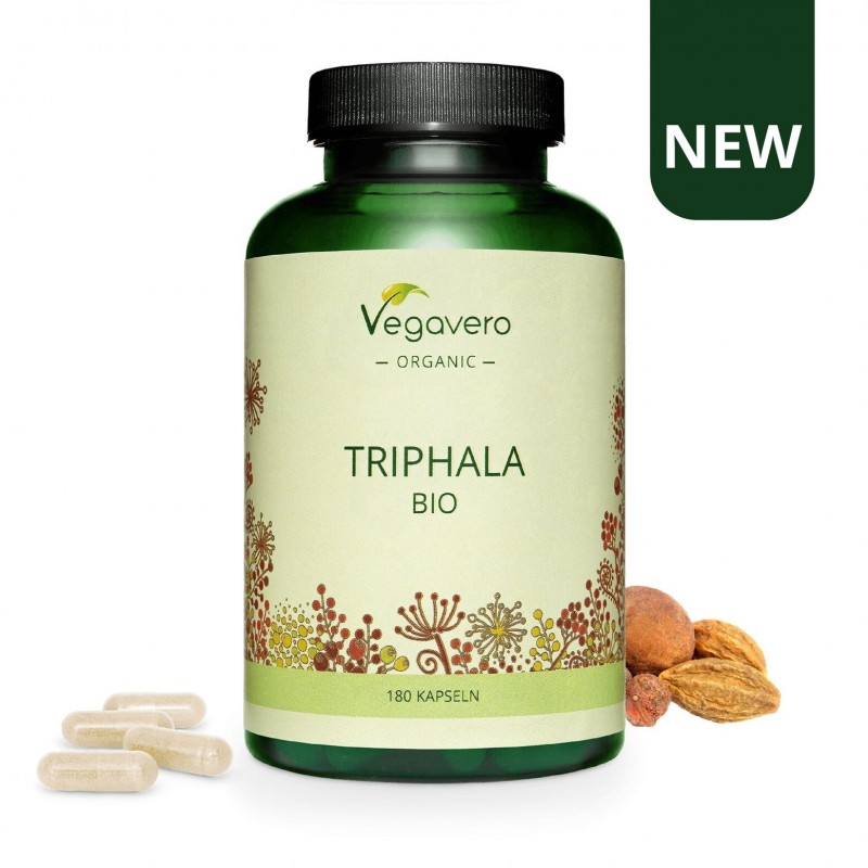 Supliment alimentar Organic Triphala, 180 Capsule, Vegavero Beneficii Triphala- va poate ajuta sa pierdeti in greutate, poate re