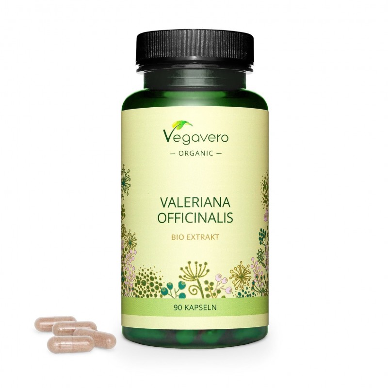 Supliment alimentar Organic Valerian Root Extract, 90 Capsule (Extract din radacina de valeriana), Vegavero Beneficii Valeriana-