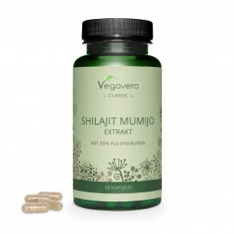 Supliment alimentar Shilajit 500 mg, 90 Capsule, Vegavero BENEFICII MUMIO SHILAJIT- sustine sanatatea creierului, minimizeaza ef