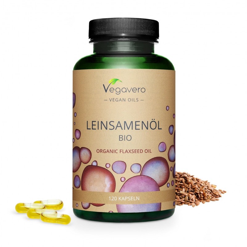 Supliment alimentar Organic Flaxseed Oil 500 mg, 120 Capsule (Ulei din seminte de in), Vegavero DE CE ULEI DE SEMINTE DE IN?
Ule