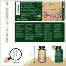 Supliment alimentar Organic Flaxseed Oil 500 mg, 120 Capsule (Ulei din seminte de in), Vegavero DE CE ULEI DE SEMINTE DE IN?
Ule