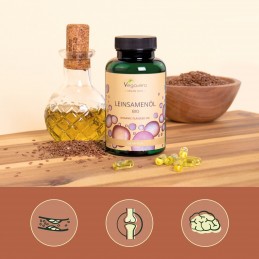 Supliment alimentar Organic Flaxseed Oil 500 mg, 120 Capsule (Ulei din seminte de in), Vegavero DE CE ULEI DE SEMINTE DE IN?
Ule