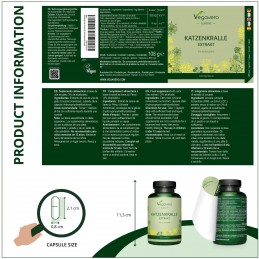 Supliment alimentar Cat's Claw Extract 500 mg, 180 Capsule (Gheara matei), Vegavero Beneficii gheara matei- antioxidant, intares