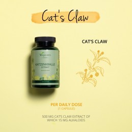 Supliment alimentar Cat's Claw Extract 500 mg, 180 Capsule (Gheara matei), Vegavero Beneficii gheara matei- antioxidant, intares