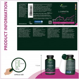 Supliment alimentar L-Carnipure 500 mg, 120 Capsule, Vegavero BENEFICII L-CARNITINA: sustine procesele de ardere a grasimilor, a