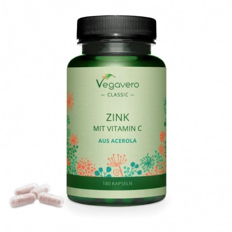 Vegavero Zinc + Vitamin C, 180 Capsule