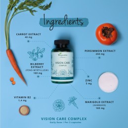 Supliment alimentar Vision Care Complex, 120 Capsule, Vegavero IMPORTANȚA ZINCULUI ȘI A VITAMINEI B2- Zincul contribuie la prote